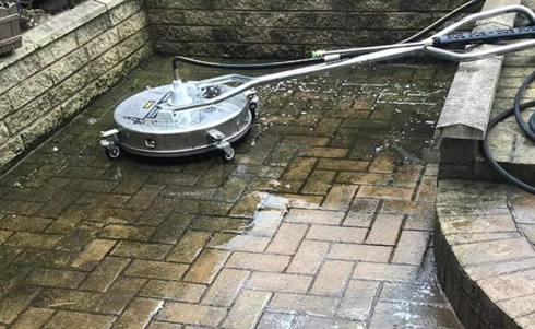 outdoor surface cleaner on patio wet pavers patio cleaning equipment